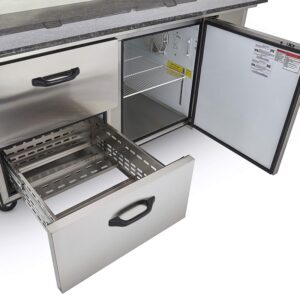 PTP21 MESA FRÍA PARA PREPARACIÓN DE ALIMENTOS DE 1 PUERTA + 2 CAJONES + 1 Puerta 22.45 Pies Torrey - Image 3